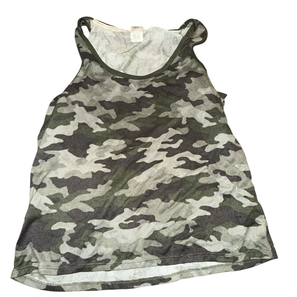 5/$25 Lucky Brand Burnout Camo Tank Top - Picture 4 of 6
